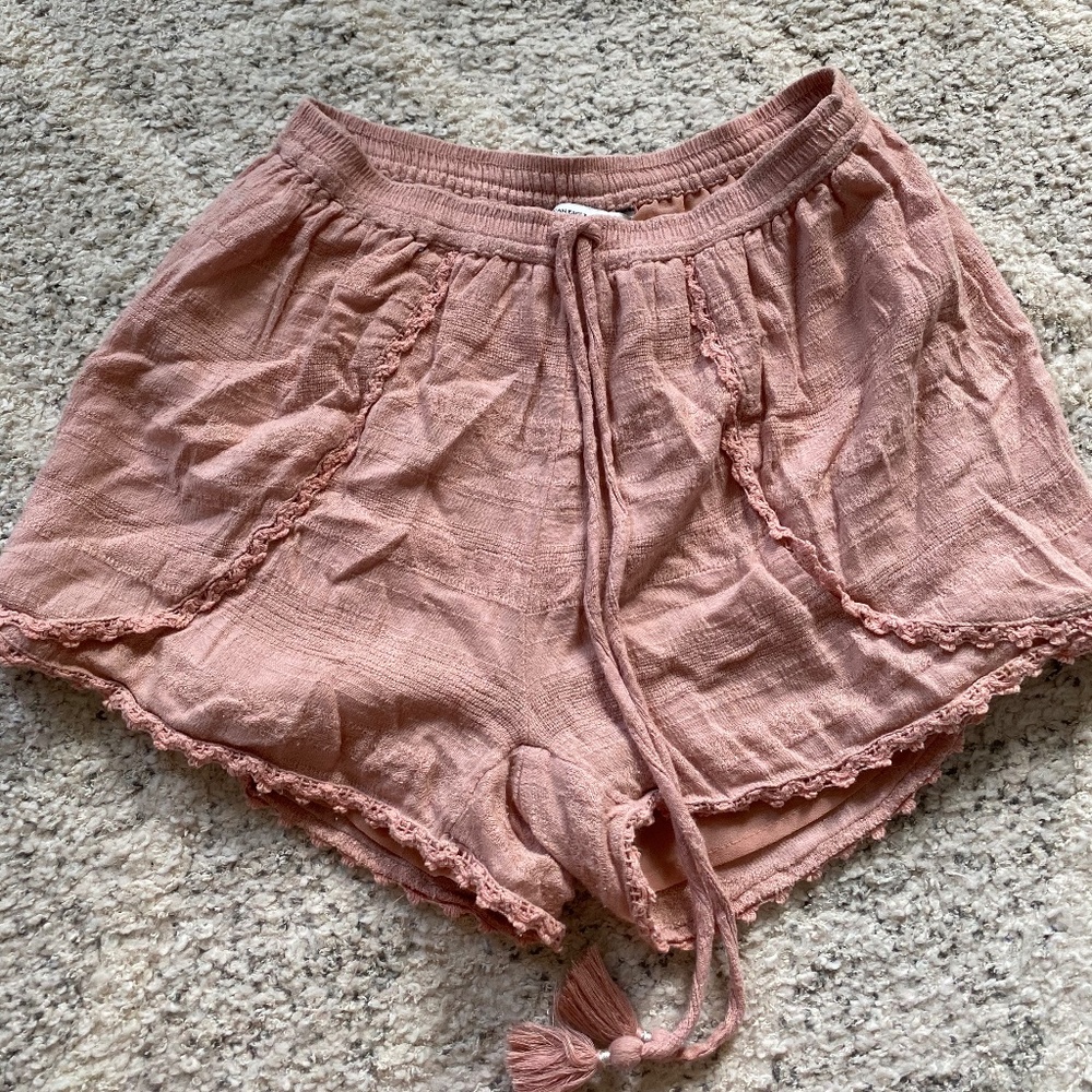 Blush Pink Flowy Shorts